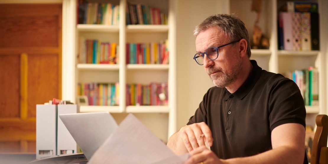 marketing manager reviewing strategy