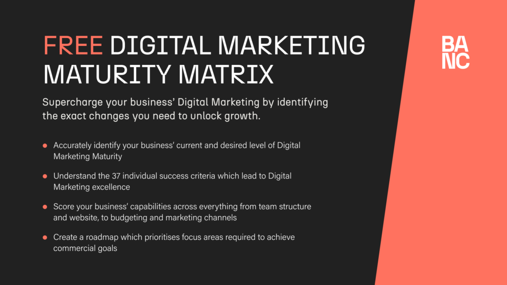 Free digital marketing maturity matrix