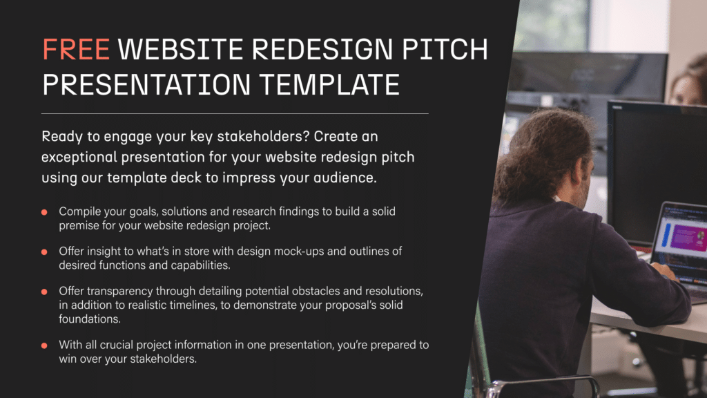 Free website redesign pitch presentation template