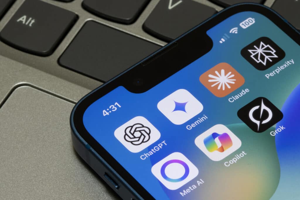 artificial intelligence apps on a phone screen